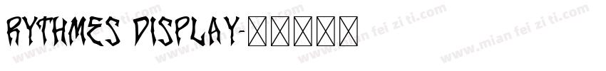 rythmes Display字体转换